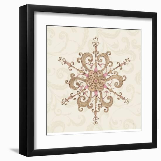 Elegant Season Snowflake IV Pink-Daphne Brissonnet-Framed Art Print