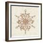 Elegant Season Snowflake IV Pink-Daphne Brissonnet-Framed Premium Giclee Print