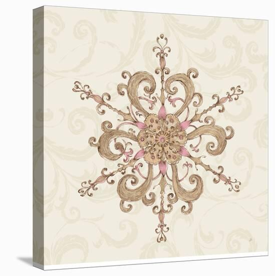 Elegant Season Snowflake IV Pink-Daphne Brissonnet-Stretched Canvas