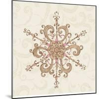 Elegant Season Snowflake IV Pink-Daphne Brissonnet-Mounted Art Print