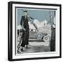 Elegant Skier-null-Framed Art Print