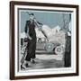 Elegant Skier-null-Framed Art Print