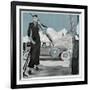 Elegant Skier-null-Framed Art Print