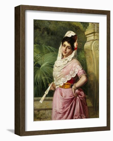 Elegant Spanish Beauty-John Bagnold Burgess-Framed Giclee Print