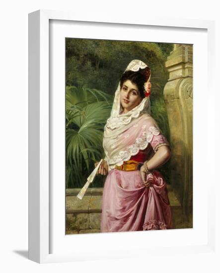 Elegant Spanish Beauty-John Bagnold Burgess-Framed Giclee Print