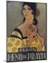 Elegant Spanish Woman in an Advertisement for Heno De Pravia Soap-null-Mounted Photographic Print