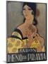 Elegant Spanish Woman in an Advertisement for Heno De Pravia Soap-null-Mounted Photographic Print