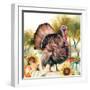 Elegant Thanksgiving Turkey II-Nicole DeCamp-Framed Art Print