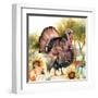 Elegant Thanksgiving Turkey II-Nicole DeCamp-Framed Art Print