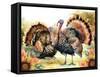 Elegant Thanksgiving Turkey Pair-Nicole DeCamp-Framed Stretched Canvas