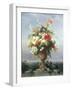 Elegant Vase of Flowers on a Ledge-Edouard Muller Rosenmuller-Framed Giclee Print