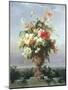 Elegant Vase of Flowers on a Ledge-Edouard Muller Rosenmuller-Mounted Giclee Print