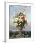 Elegant Vase of Flowers on a Ledge-Edouard Muller Rosenmuller-Framed Giclee Print