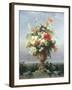 Elegant Vase of Flowers on a Ledge-Edouard Muller Rosenmuller-Framed Giclee Print