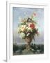 Elegant Vase of Flowers on a Ledge-Edouard Muller Rosenmuller-Framed Giclee Print