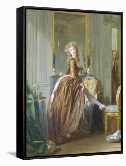 Elegant Woman at Her Toilette-Michael Garnier-Framed Stretched Canvas