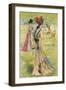 Elegant Woman Dressed According to Latest Belle-Epoque Fashion-null-Framed Giclee Print