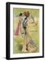 Elegant Woman Dressed According to Latest Belle-Epoque Fashion-null-Framed Giclee Print