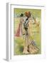 Elegant Woman Dressed According to Latest Belle-Epoque Fashion-null-Framed Giclee Print