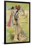 Elegant Woman Dressed According to Latest Belle-Epoque Fashion-null-Framed Giclee Print