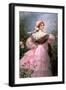 Elegant Woman in a Rose Garden-Felix Hippolyte-lucas-Framed Giclee Print