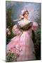 Elegant Woman in a Rose Garden-Felix Hippolyte-lucas-Mounted Giclee Print