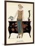 Elegant Woman in Visiting Dress 1922-Georges Barbier-Framed Photographic Print