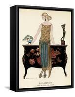 Elegant Woman in Visiting Dress 1922-Georges Barbier-Framed Stretched Canvas