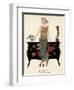 Elegant Woman in Visiting Dress 1922-Georges Barbier-Framed Photographic Print