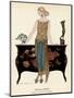 Elegant Woman in Visiting Dress 1922-Georges Barbier-Mounted Photographic Print