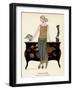 Elegant Woman in Visiting Dress 1922-Georges Barbier-Framed Photographic Print