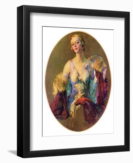 "Elegant Woman,"July 30, 1932-Guy Hoff-Framed Premium Giclee Print