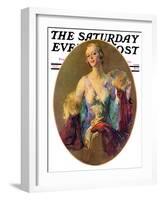 "Elegant Woman," Saturday Evening Post Cover, July 30, 1932-Guy Hoff-Framed Giclee Print