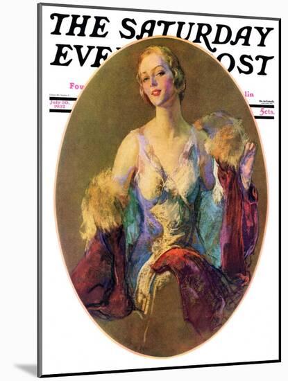 "Elegant Woman," Saturday Evening Post Cover, July 30, 1932-Guy Hoff-Mounted Giclee Print