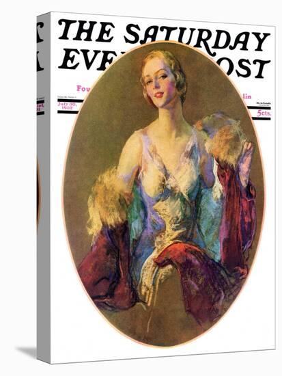 "Elegant Woman," Saturday Evening Post Cover, July 30, 1932-Guy Hoff-Stretched Canvas