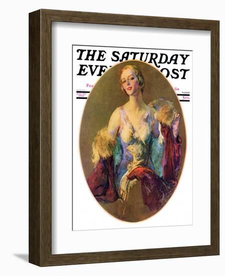 "Elegant Woman," Saturday Evening Post Cover, July 30, 1932-Guy Hoff-Framed Giclee Print
