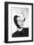 Elegant Woman Wearing an Interesting Hat with a Veil-null-Framed Photo