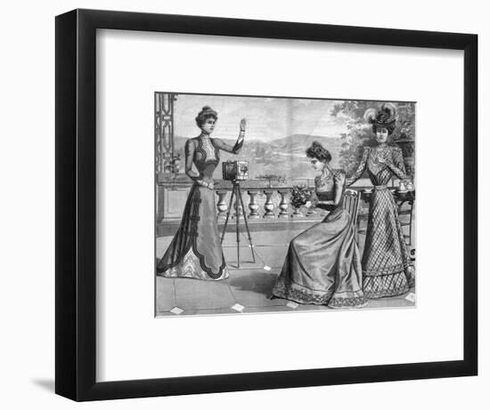 Elegant Women Photoing-null-Framed Art Print