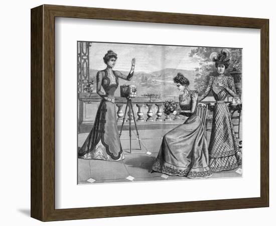 Elegant Women Photoing-null-Framed Art Print