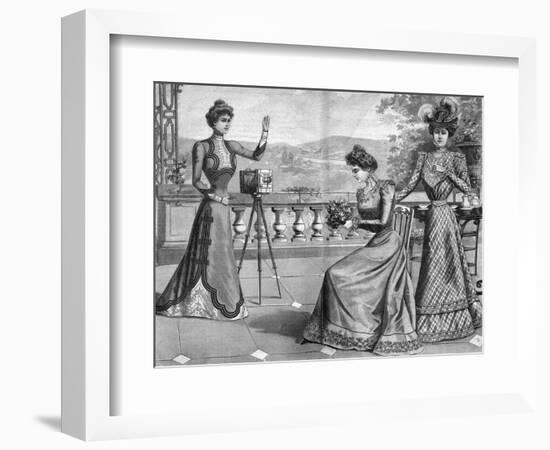 Elegant Women Photoing-null-Framed Art Print