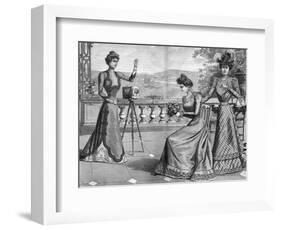 Elegant Women Photoing-null-Framed Art Print