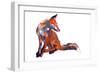 Elegant Youngster (red fox), 2021, (mixed media on paper)-Mark Adlington-Framed Giclee Print