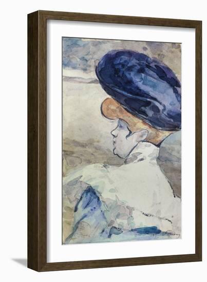 Elégante au chapeau-Henry Somm-Framed Giclee Print