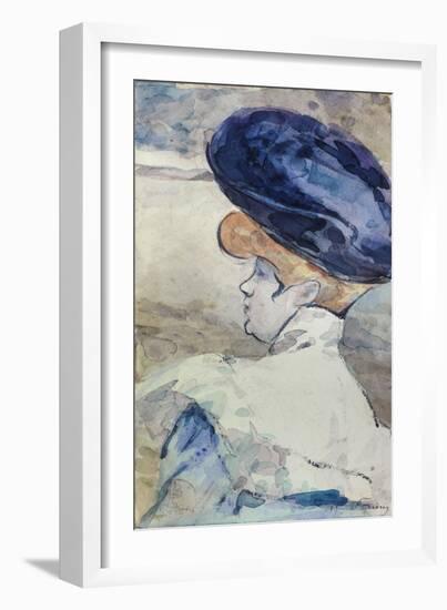 Elégante au chapeau-Henry Somm-Framed Giclee Print