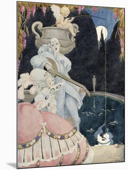 Elegante et Pierrot-Gerda Wegener-Mounted Giclee Print