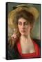 Elegante (Oil on Panel)-Albert Lynch-Framed Stretched Canvas