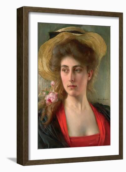 Elegante (Oil on Panel)-Albert Lynch-Framed Giclee Print