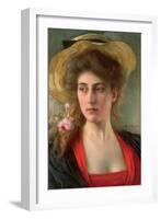 Elegante (Oil on Panel)-Albert Lynch-Framed Giclee Print