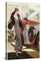 Elegantly Dressed Lady at the Motor Show, Olympia, London-null-Stretched Canvas