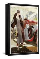Elegantly Dressed Lady at the Motor Show, Olympia, London-null-Framed Stretched Canvas
